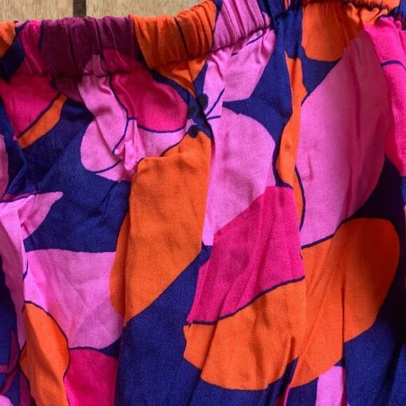 Abel The Label Ladies Multicolor Floral Rayon Sleeveless Crop Tank Top Size XS - Picture 9 of 9